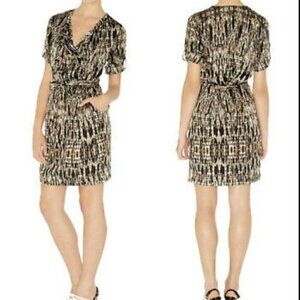 KAREN MILLEN Patterned Wrap Dress Size 2